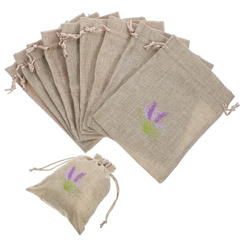 OKUMEYR 10 Piezas Bolsita Vacía Bolsitas para Cajones y Armarios Cartera Lavanda Bolsas Prenda Bolsitas De Lavanda Seca Bolsa Reutilizable Bolsita De Lavanda Bolsitas De Cajón Ser Lino