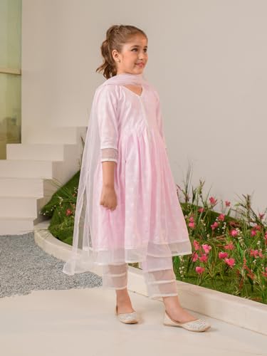 Image of PS PEACHES Girls Kurta And Palazzo With Dupatta