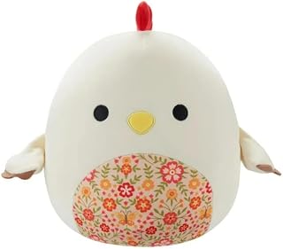 Todd The Rooster Plush Toy, 8 inches, Floral Belly Pattern
