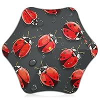 Red Ladybugs Black Spots Black Girls Umbrella for Kids Essentials Rain Umbrellas for Boys Girl Spf 50+ Sun Umbrellas Uv Protection Rainbow