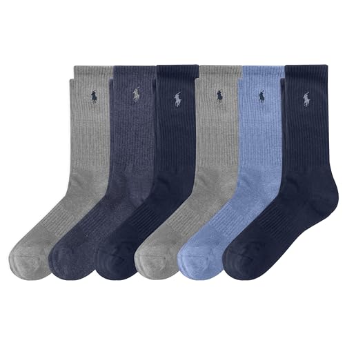 POLO RALPH LAUREN Men's Performance Crew Socks 6 Pack