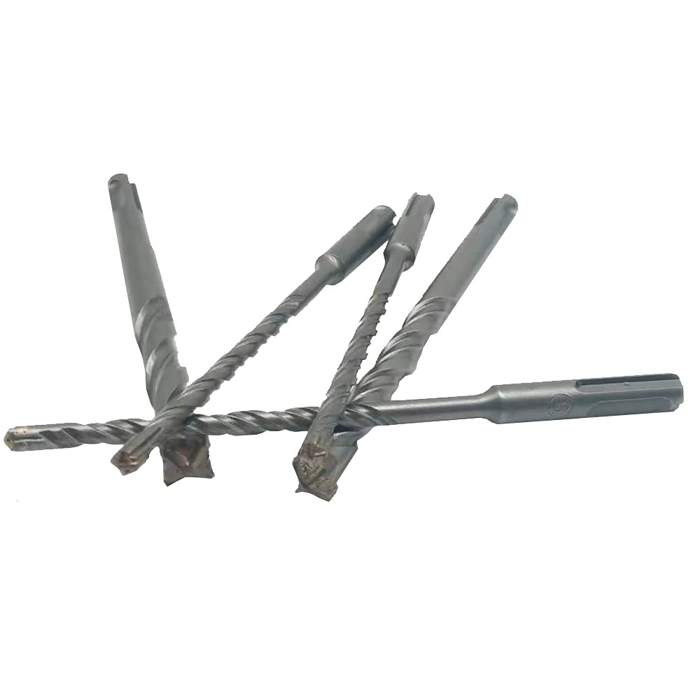Juego de brocas de martillo SDS Plus, 7/8 Uds., taladro de piedra de acero 40Cr, cortador transversal, broca de hormigón, juego de brocas de sierra de 5-18mm(7pcs)