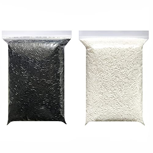 Fuse Beads 2.6MM Mini Iron Beads White 10000pcs and Black 10000pcs for Crafts Handmade Decor DIY Make with 1 Ironing Paper