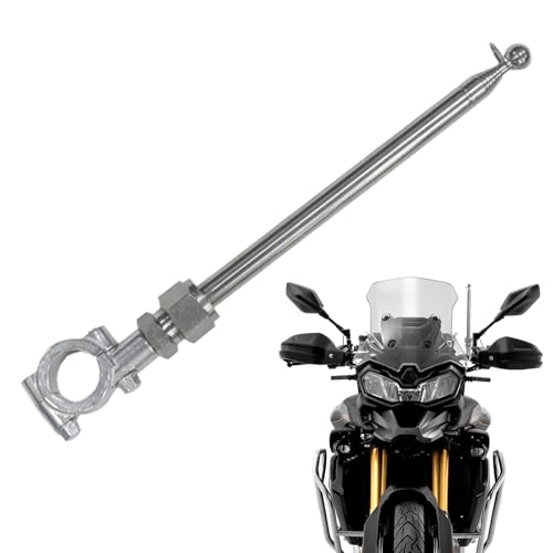 Mbiyhgta per bandiera telescopica per moto, per bandiera per moto in acciaio inossidabile,Supporto per portabandiera telescopico - moto multiuso per spostamenti in città,