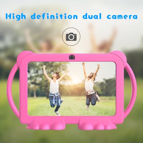 Image of Kids Tablet 7 inch for Girls Boy Android Tablets for Kids, 4GB RAM 32GB ROM Toddler Tablet, WIFI Bluetooth, Safety Eye IPS Screen, Parental Control, Dual Camera Shockproof Case for Educational Games