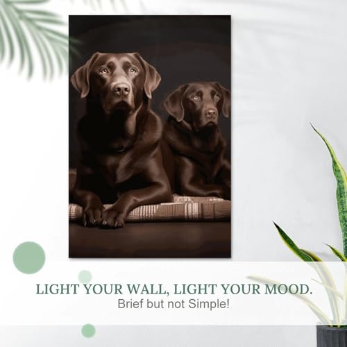 Poster mural Labrador Retriever marron papier adhésif amovible bureau - 5