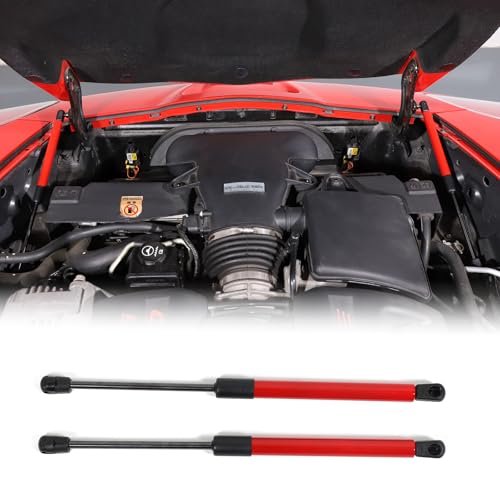 PIUGILH C6 Corvette Hood Lift Support Struts 2Pcs Red