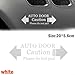Auto Door Caution Please Do Not Pull Decal Sticker for Passenger Door, For Easy Apply Automotive Interior Label, 20 cm x .6 cm, PET Material, White/Black(white)