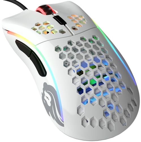 GLORIOUS Model D- Souris Gaming Filaire (Glossy White)