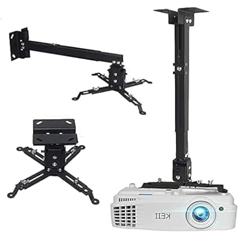 Coret Universal Projector Mount Adjustable Ceiling Wall Mount Projector Extending Arms Mount for LCD/DLP Home and Office Projector,Hold up to 33 lbs (Black) Cover