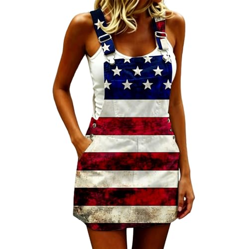 Vestido delantal con bolsillos laterales y tirantes ajustables cómodos