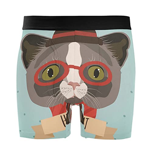 Bóxer para hombre de gato Vnurnrn, pack de 2 calzoncillos elásticos ultrasuaves