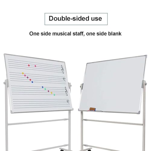 Lavagna magnetica a doppio lato con superficie foderata cancellabile, 70 x 100 cm, per insegnamento musicale, strumento educativo essenziale per insegnanti e musicisti