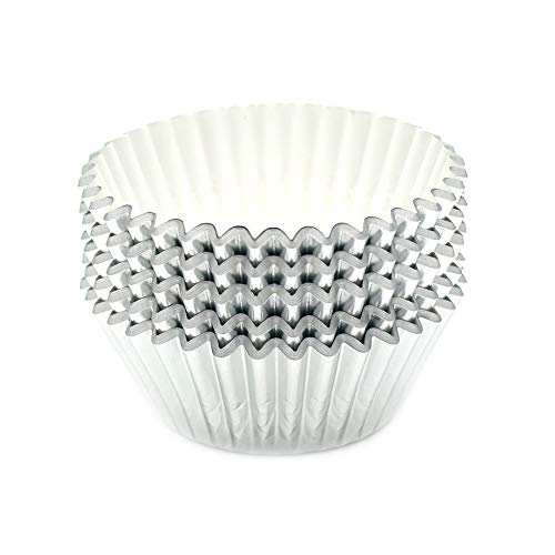 Image of Standard Silver Foil Cupcake Liners Muffin Baking Cups for Party and More, 100-Count
