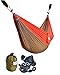 CUTEQUEEN TRADING Double Nest Ultralight Portable Outfitters Parachute Nylon Fabric Hammock For Travel Camping,Backpacking,Kayaking,Color: Olive/Red