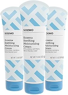 Amazon Brand - Solimo Eczema Soothing Moisturizing Cream with Colloidal Oatmeal, 7.3 Ounce