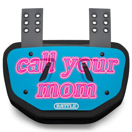 Battle Sports Novelty Football Back Plate  Hard Shell Lower Back Protector with Contoured Foam for High-Impact Protection for Youth, Kids and Adults