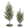 Super Holiday 2PCS Small Artificial Christmas Tree Tabletop Little Mini Xmas Tree Decorations for Home Centerpiece Party Decor Indoor