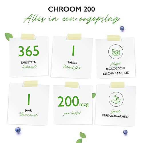 Chromium Picolinate - 200 mcg zuiver chroom per tablet - 365 tabletten in jaarvoorraad - laboratoriumgetest (gehalte aan… - Image 3