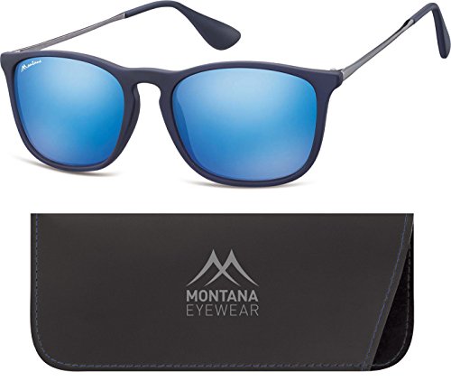 Preisvergleich Produktbild Montana Eyewear Sunoptic MS34A Sonnenbrille in blau aus Kunststoff, inklusive Softetui