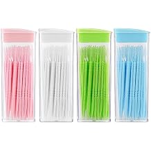 WLLHYF 200Pcs Double Head 50pcs/Box Plastic Toothpick Double-Head Dental Toothpicks Dental Floss Interdental Toothpick Brush Teeth Stick