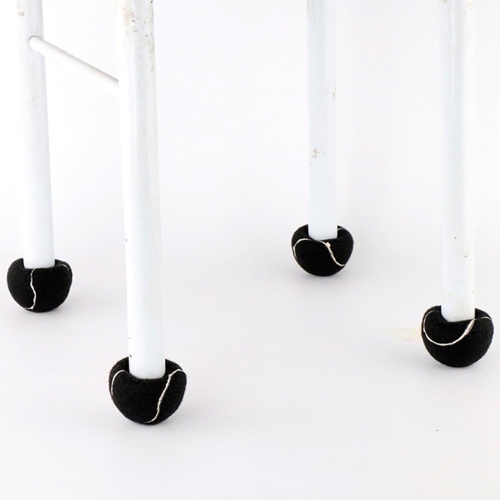 Lot de 8 balles de tennis prédécoupées pour pieds de meubles et protection du sol - Housse en feutre robuste et