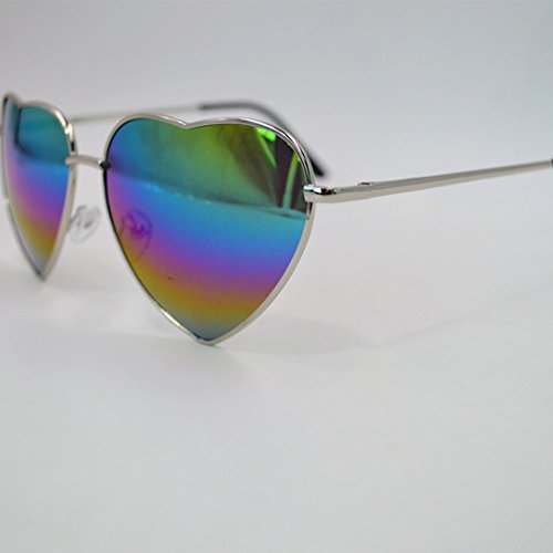 Mily Color Coated Full Metal Frame UV400 Heart Shape Sunglasses Eyewear3