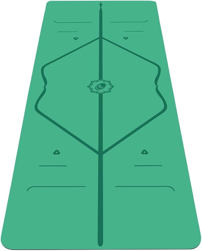 Esterilla de yoga clásica Liforme: diseño de alineación patentado, agarre definitivo | Esterilla ecológica, no tóxica, resistente al sudor, larga, ancha y de 4,2 mm de grosor para mayor comodidad, recomendada para Hot Yoga, bolsa de yoga gratuita