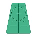 Liforme Original Yoga Mat - Free Yoga Bag Included - Patented Alignment System, Warrior-like Grip, Non-slip, Eco-friendly, sweat-resistant, 4.2mm thick mat for comfort - Green