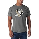 kanada eishockey trikot 2018 100% Baumwolle 47 Brand NHL T-Shirt Pittsburgh Penguins Frozen Rope grau Eishockey (L)