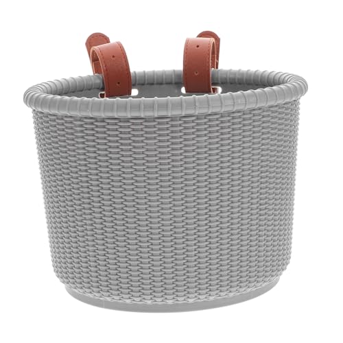 HEMOTON Bicycle Basket Durable Plastic Front Storage Basket for Scooters Bikes Easy Install Outdoor Accessory for Boys for Carrying Essentials