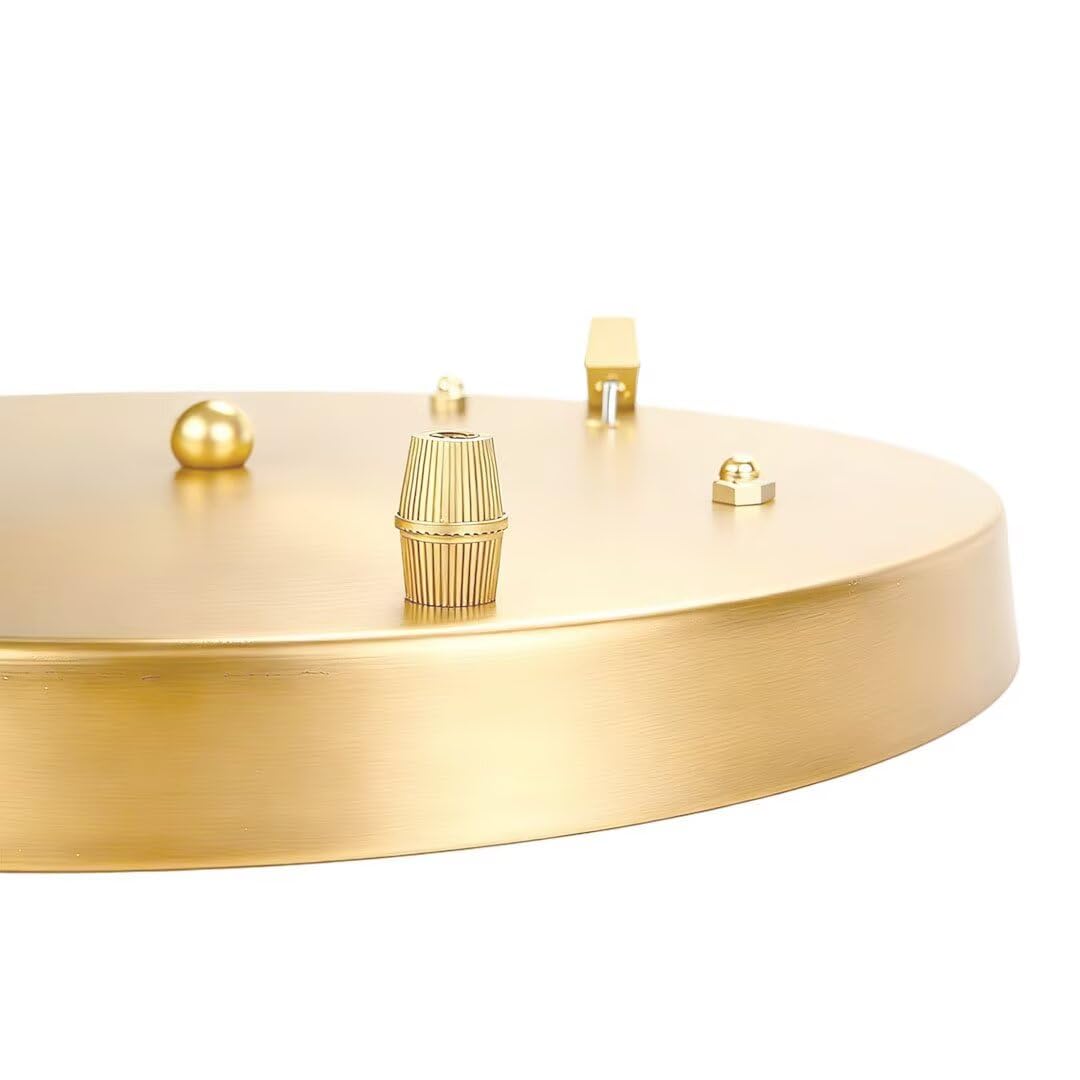 Złota 25 cm okrągła róża sufitowa - 3-drożna wisząca oprawa oświetleniowa baldachim metalowy żyrandol akcesoria do lamp wiszących stylowa osłona z drutu do opraw sufitowych