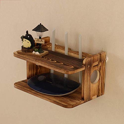 WiFi Router Kabel Netzstecker Draht Aufbewahrungsboxen Wandhalterung Schwimmendes Regal Lagerregal DVD-Player Streaming-Gerät Wandregal (Color