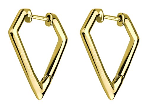 LIEBESKIND Damen-Creolen Edelstahl mattiert, LJ-0047-E-22, Gold
