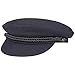 Produktbild HAMMABURG Elbsegler Mütze Blau für Herren | traditionelle Kapitänsmütze mit Innenfutter | Matrosenmütze aus Tuch | Größe M 57 cm | Schirmmütze mit Kordel, kurzem Visor und schwarzen Knöpfen