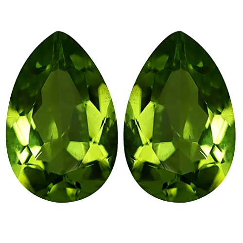 Péridot en vrac paire poire 9x6 mm pour vos bijoux d'été et tenues bohèmes