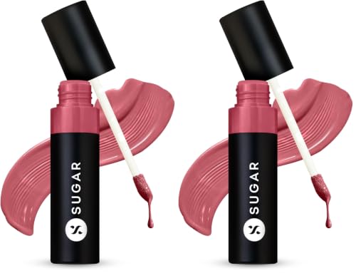 Image of SUGAR Cosmetics Partner In Shine Transferproof Glossy Lipstick | Lasts upto 24hrs | Transferproof & Smudgeproof - 3ml - 03 Blush Brandy (Pack of 2)