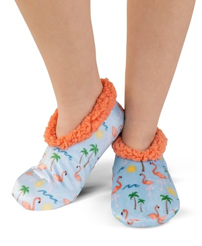 Image of Lazy One Fuzzy Feet Slippers for Women, Cute Fleece-Lined House Slippers, Cute Slipper Socks