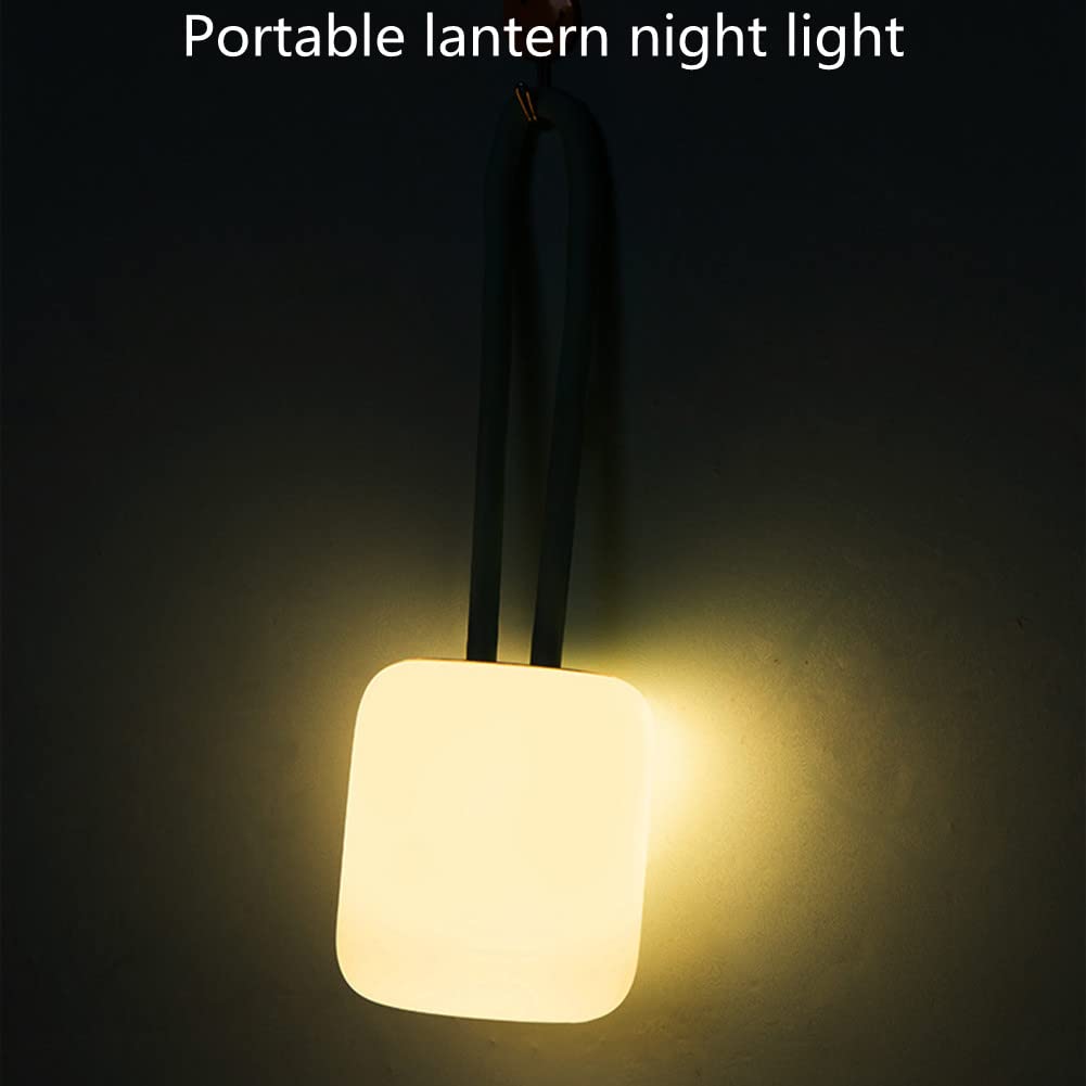 WOLONG Luz linterna portátil LED Lámpara noche regulable Luz lectura carga USB Linterna portátil con soporte para teléfono celular Lámpara noche silicona Lámpara camping para