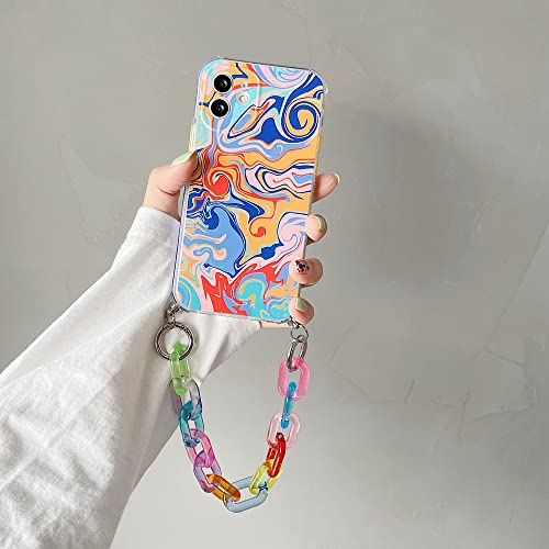 Coque chaîne iPhone protégeant des chutes avec bracelet graffiti - 4