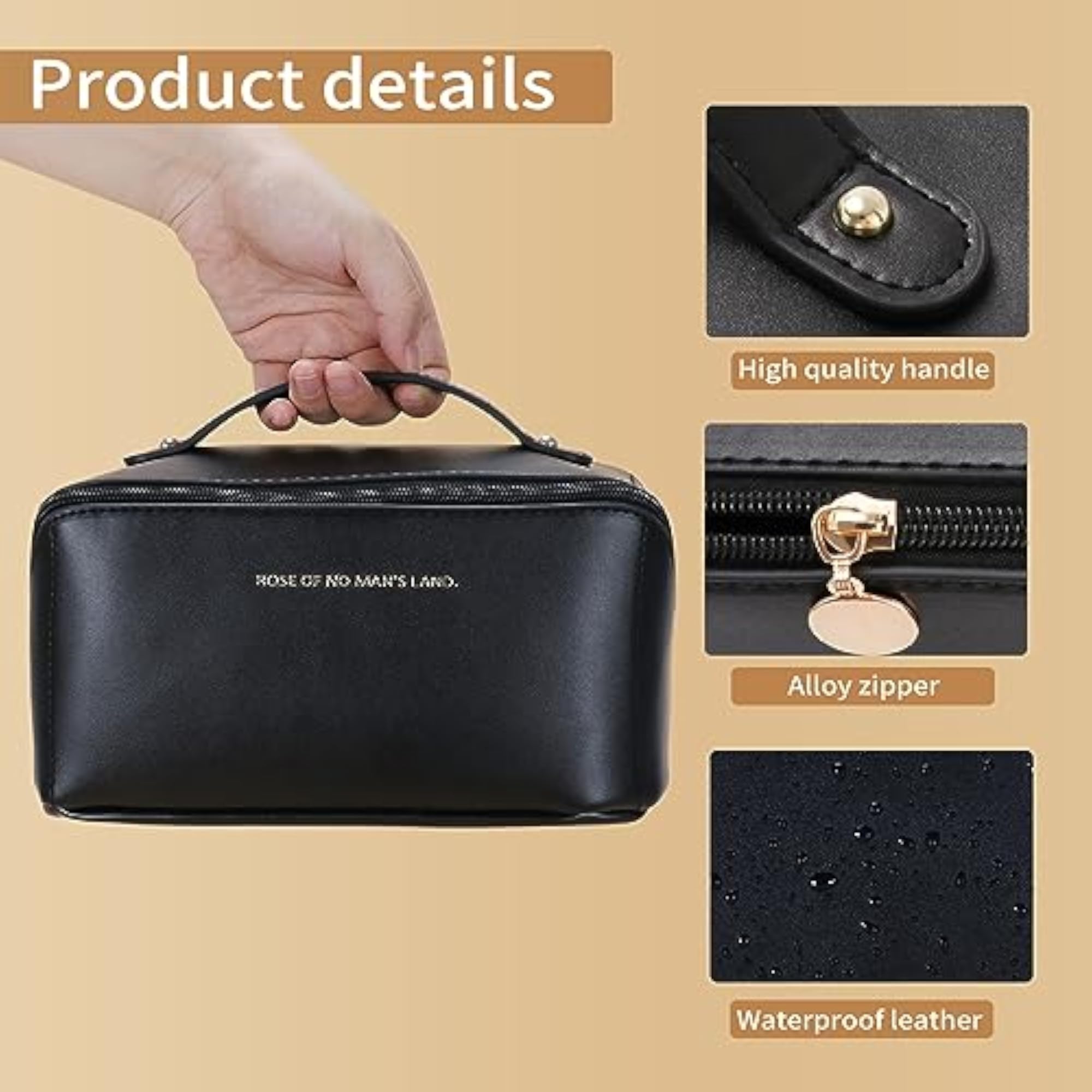 Travel Makeup Bag, 3-Set Cosmetic Organizer for Women