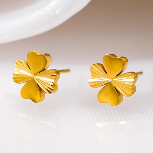 Image of Rubans Demi Fine Stainless Steel Stud Earrings Daily Gift for Women & Girls