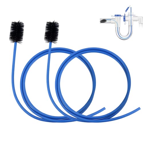 2 PCS Condensate Trap Flexible Drain Brush, 48 Inch Drain Line Cleaning Brush, Condensate Traps Clean for Condensate P-Trap and HVAC Systems