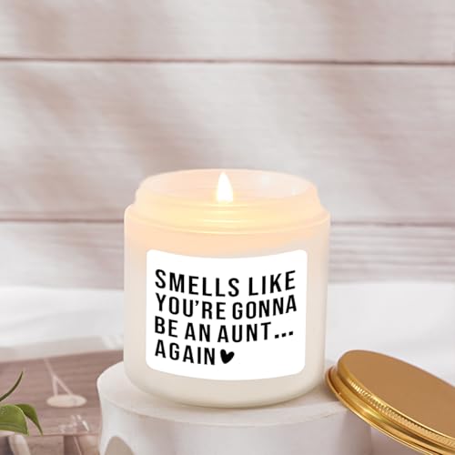 Vellsenne Pregnancy Announcement for Aunt - Promoted to Aunt Again Gifts - Aunt Gifts for Sister Friends - Sister Promoted to Auntie Again - Soy Candle Lavender 4oz by Vellsenne - Used condition - Image 2