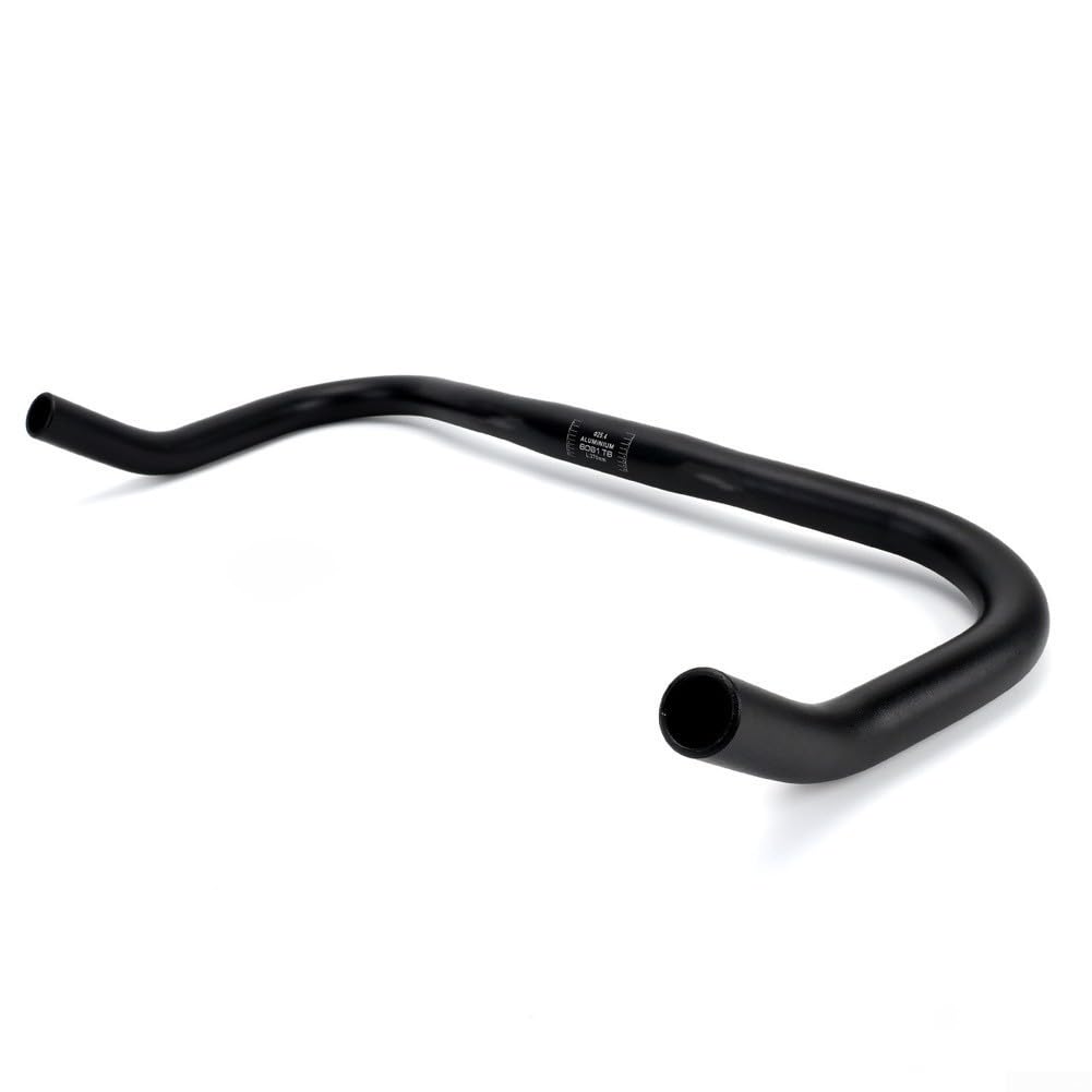 Bullhorn Manubrio in lega di alluminio da 31,8 mm per bici da strada, mountain bike, ergonomico, leggero, nero, componente per ciclismo (31,8 x 400 mm)