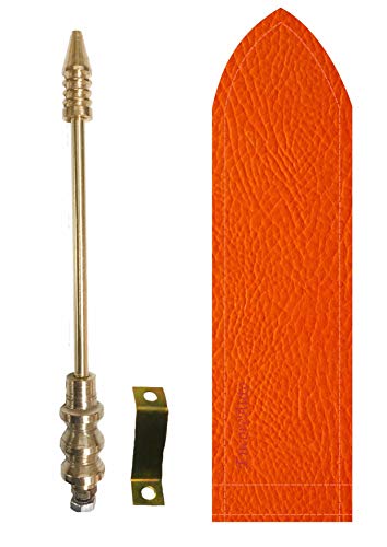EncoreAuto Golden Car Flag Rod Light with Bracket and Cover (Orange) for All Car Models/Judgement Rod/Corner Rod