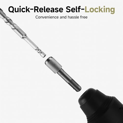 3Pcs SDS Bit Adapter, 1/4 Inch Hex Socket Drill Holder Converter SDS Plus Drill Chuck Adapter, SDS Socket Adaptor Set Bit Holder Adapters for Hammer Drills, Extension Connector for Power Drills 6 3Pcs SDS Bit Adapter, 1/4 Inch Hex Socket Drill Holder Converter SDS Plus Drill Chuck Adapter, SDS Socket Adaptor Set Bit Holder Adapters for Hammer Drills, Extension Connector for Power Drills - Image 6