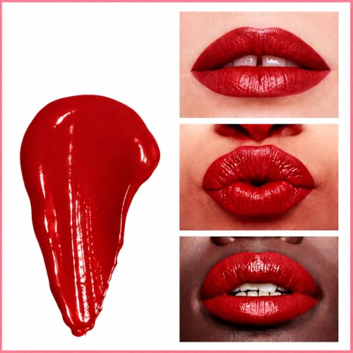 Image of ENIRA Blood Red Liquid Lipstick for Women | 4ml | Matte Liquid Lipstick | Waterproof | Transfer Proof | Smudge Proof | Long Lasting | Highly Pigmented | Vitamin E | Lightweight Non-Sticky Formula