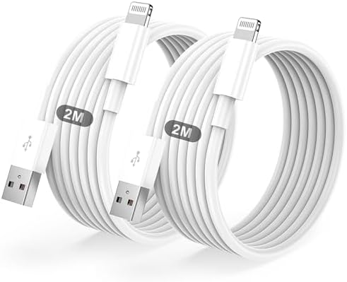 IPhone Ladekabel 2Pack 2M+2M USB auf Lightning Kabel MFi Zertifiziert für Apple Schnellladekabel,für IPhone 14/13/12/11/Pro/ProMax/Mini/XS/XR/MAX/X/8/7/6/6s/Plus/SE/iPad Mini