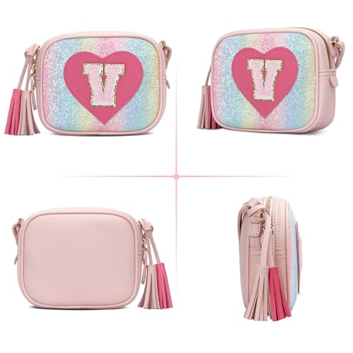 Image of KKXIU Birthday Gifts for Girls Initial Toddler Purse Cute Kids Crossbody Bag